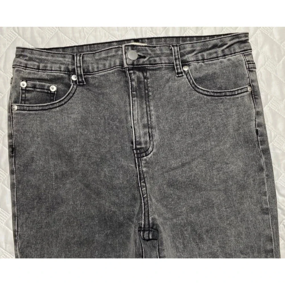 POL Jeans POL pants sexy edgy grey black jeans stretch denim NEW womens large